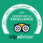 2015-2019 TripAdvisor Hall of Fame Certificate of Excellence Award